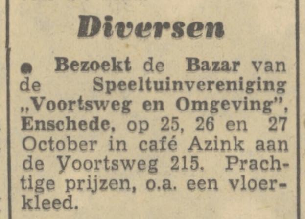 Voortsweg 215 cafe Azink advertentie Tubantia 25-10-1951.jpg