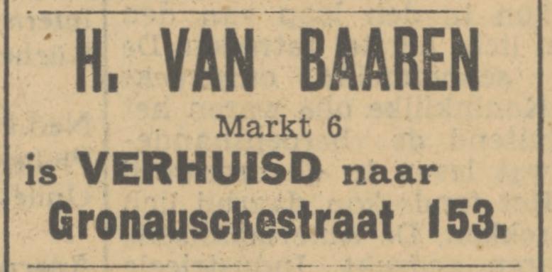 Gronausestraat 153 H. van Baaren advertentie Tubantia 3-2-1933.jpg