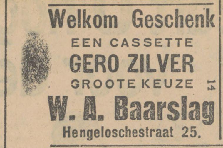 Hengelosestraat 25 W.A. Baarslag Gero zilver advertentie Tubantia 21-12-1929.jpg