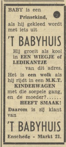 Markt 21 Babyhuis advertentie Tubantia 28-2-1950.jpg