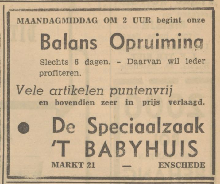 Markt 21 Babyhuis advertentie Tubantia 15-1-1949.jpg