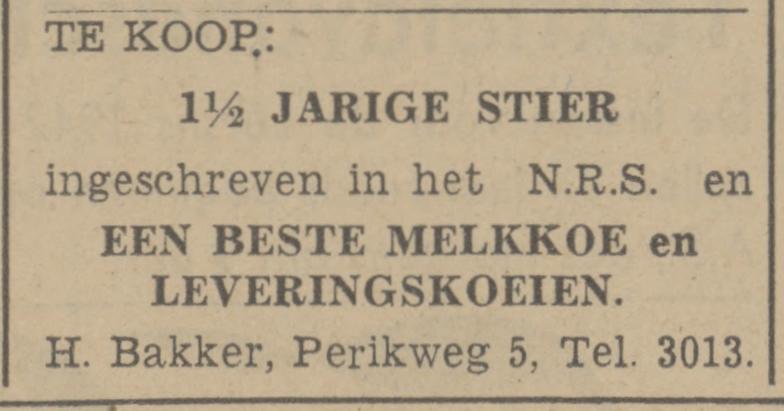 Perikweg 5 H. Bakker advertentie Tubantia 14-8-1942.jpg