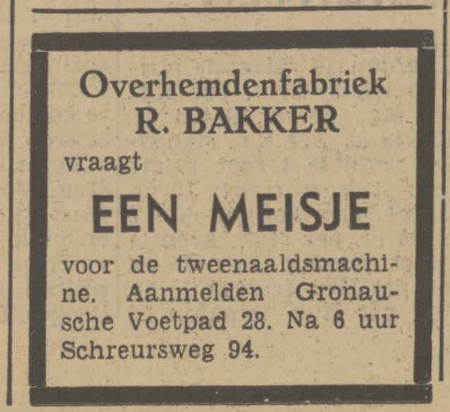 Gronausevoetpad 28 R. Bakker Overhemdenfabriek advertentie Tubantia 7-9-1940.jpg