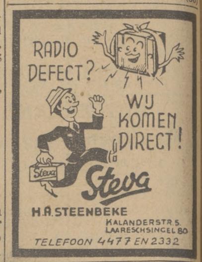 Kalanderstraat 5 H.A. Steenbeke Steva advertentie Twentsch nieuwsblad 4-12-1942.jpg