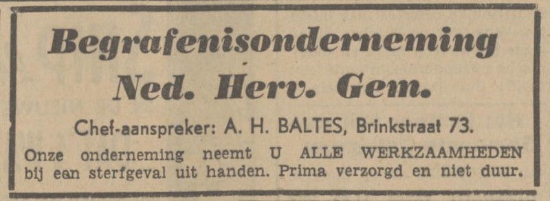 Brinkstraat 73 A.H. Baltes advertentie Tubantia 19-1-1942.jpg