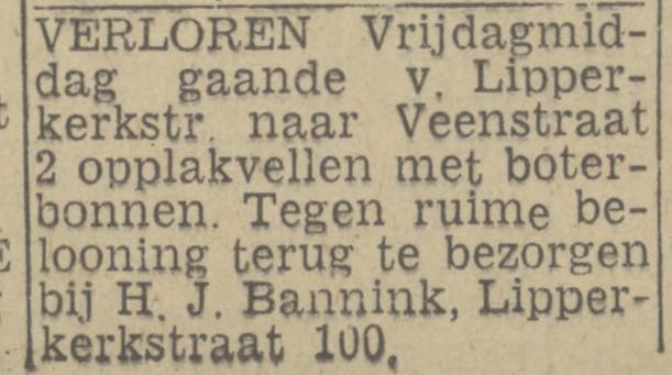 Lipperkerkstraat 100 H.J. Bannink advertentie Twentsch nieuwsblad 4-12-1943.jpg