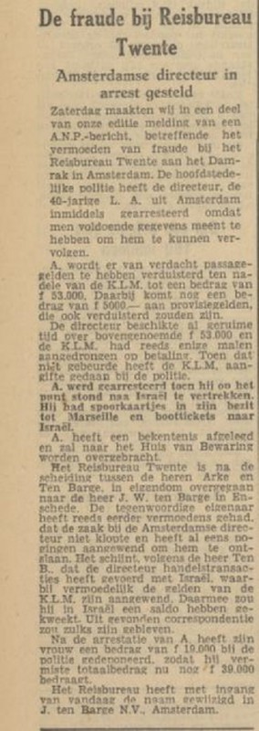 J.W. ten Barge krantenbericht Tubantia 18-12-1950.jpg