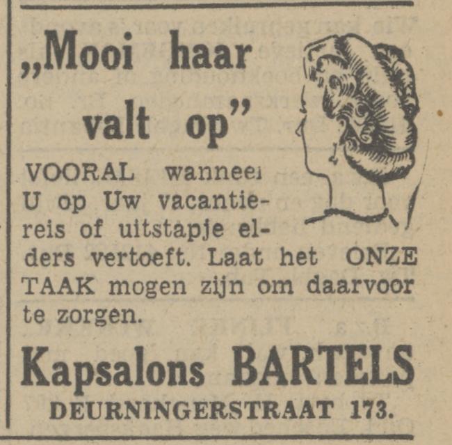 Deurningerstraat 173 kapsalons G. Bartels advertentie Tubantia 2-8-1941.jpg