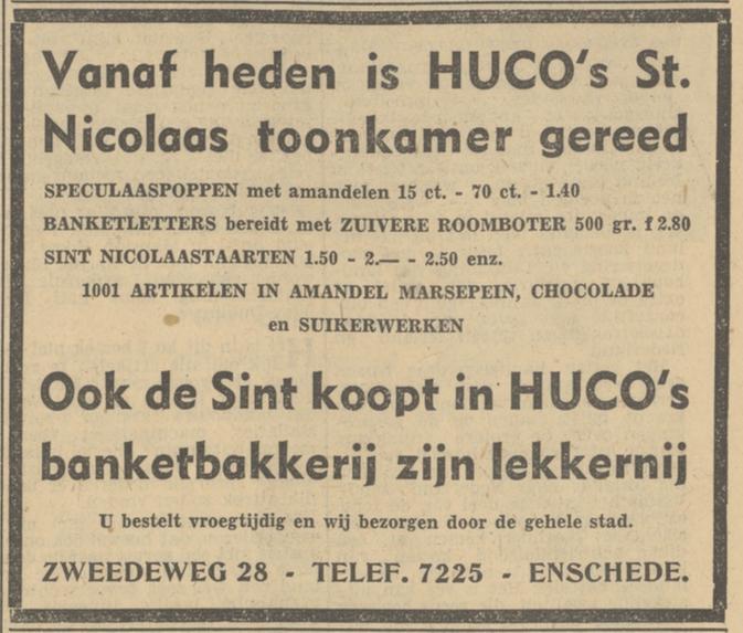 Zweedeweg 28 Huco bakkerij advertentie Tubantia 28-11-1950.jpg