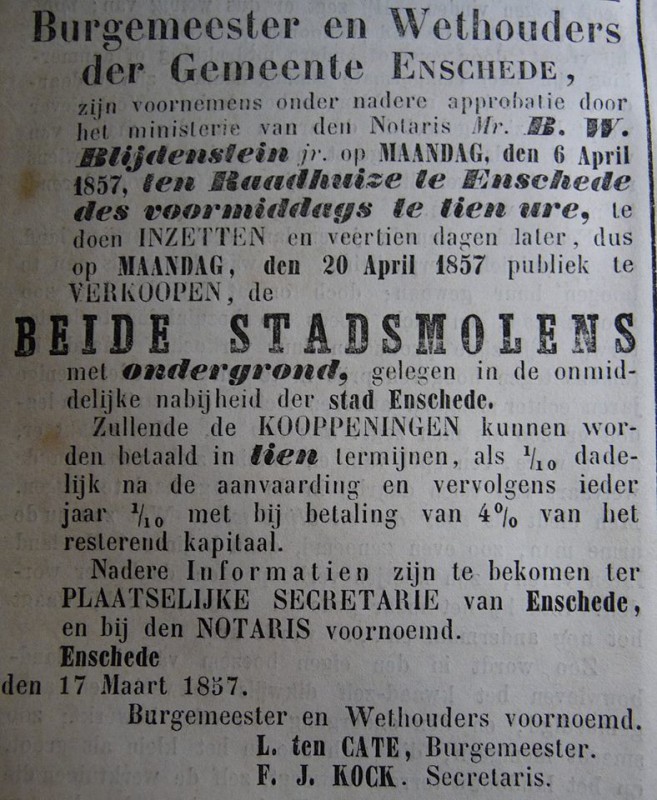 Noordmolen afbraak advertentie 17-3-1857.jpg
