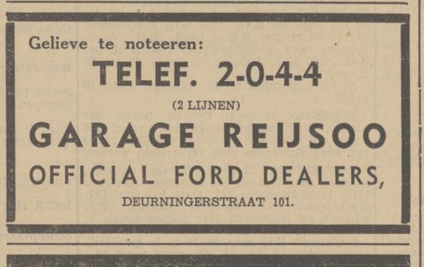 Deurningerstraat 101 Garage Reijsoo advertentie Tubantia 22-9-1936.jpg