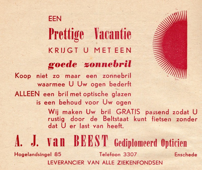 Hogelandsingel 85 advertentie A.J. van Beest opticien.jpg