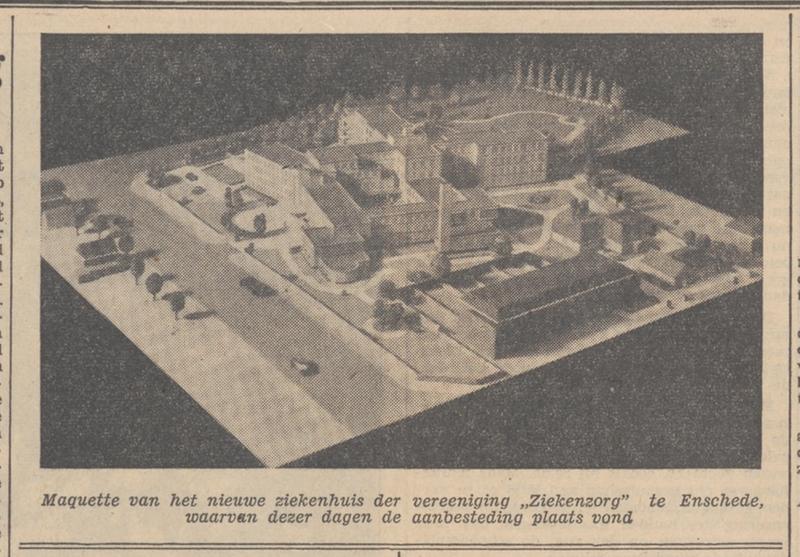 De Ruyterlaan maquette ziekenhuis Ziekenzorg krantenfoto De Tijd 19-11-1938.jpg