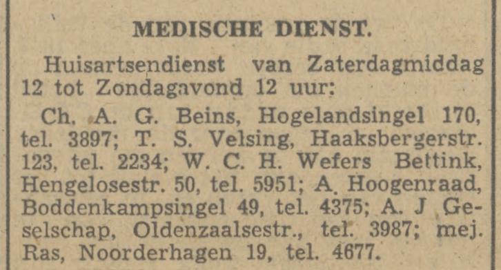Hogelandsingel 170 Ch.A.G. Beins krantenbericht Tubantia 28-2-1948.jpg