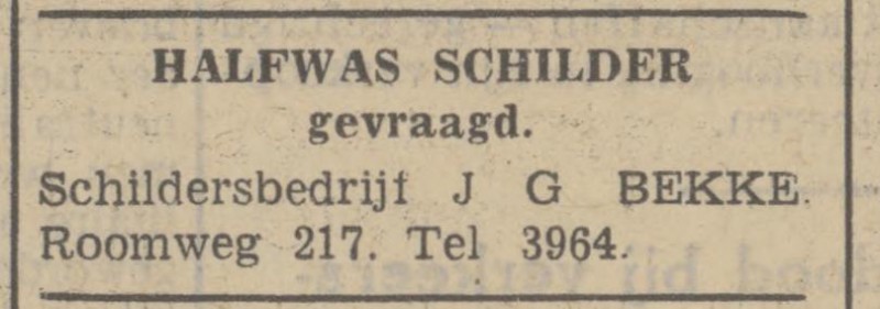 Roomweg 217 schildersbedrijf J.G. Bekke adverentie Tubantia 16-9-1935.jpg