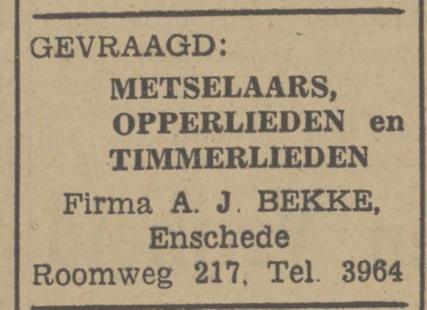 Roomweg 217 A.J. Bekke  advertentie Tubantia 21-7-1948.jpg