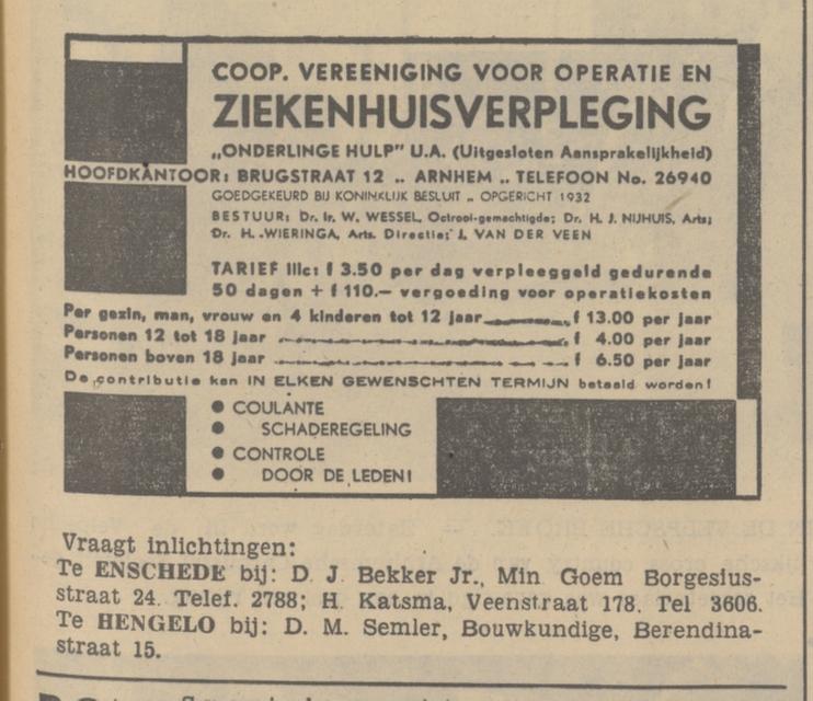 Minister Goeman Borgesiusstraat 24 D.J. Bekker advertentie Tubantia 7-3-1938.jpg