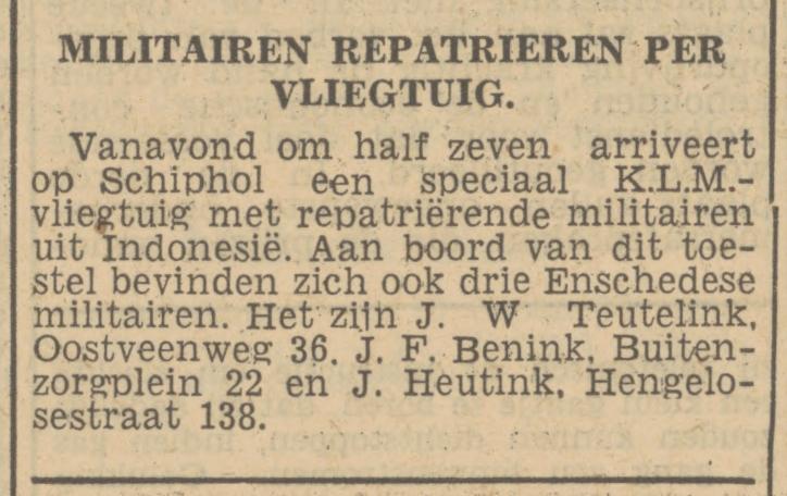 Buitenzorgplein 22 J.F. Benink krantenbericht Tubantia 9-9-1950.jpg