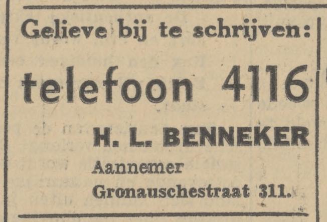 Gronausestraat 311 H.L. Benneker Aannemer advertentie Tubantia 10-4-1937.jpg