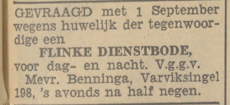 Varviksingel 198 Mevr. Benninga advertentie Tubantia 17-7-1932.jpg