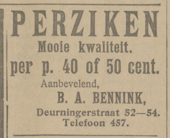 Deurningerstraat 52-54 B.A. Bennink advertentie Tubantia 7-11-1921.jpg