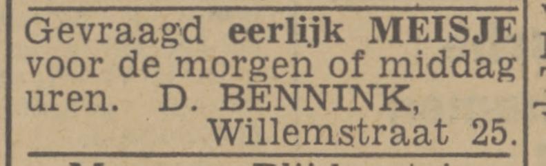 Willemstraat 25 D. Bennink advertentie Twentsch nieuwsblad 26-2-1941.jpg