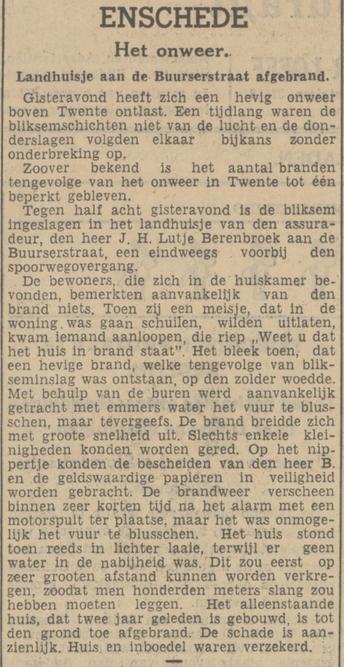 Buurserstraat J.H. Lutje Berenbroek krantenbericht Tubantia 13-8-1938.jpg