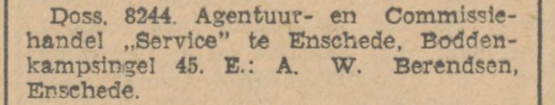 Boddenkampsingel 45 A.W. Berendsen krantenbericht Tubantia 28-1-1931.jpg