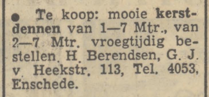G.J. van Heekstraat 113  H. Berendsen advertentie Tubantia 9-12-1950.jpg