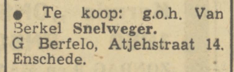 Atjehstraat 14 G. Berfelo advertentie Tubantia 4-4-1950.jpg