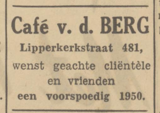 Lipperkerkstraat 481 cafe v.d. Berg advertentie Tubantia 31-12-1949.jpg