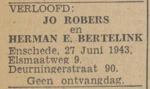 Deurningerstraat 90 Herman E. Bertelink advertentie Twentsch nieuwsblad 24-6-1943.jpg