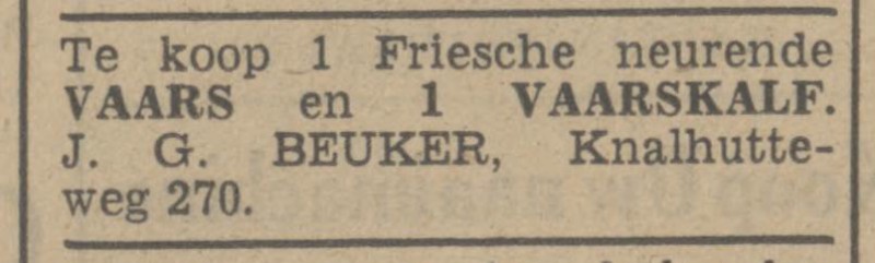 Knalhutteweg 270 J.G. Beuker advertentie Tubantia 7-6-1941.jpg