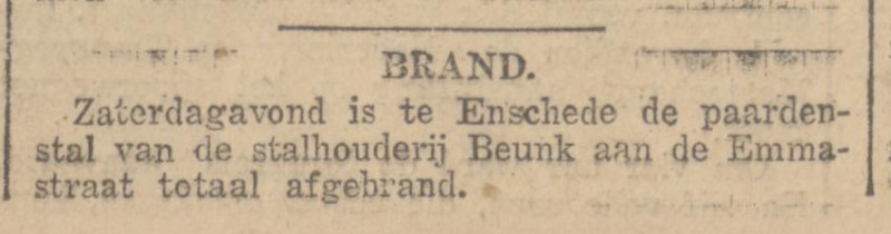 Emmastraat stalhouderij Beunk krantenbericht 21-9-1940.jpg