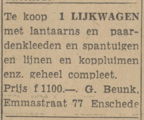 Emmastraat 77 G. Beunk advertentie Twentsch nieuwsblad 21-9-1940.jpg