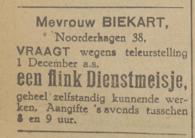 Noorderhagen 38 Mevr. Biekart advertentie Tubantia 4-11-1925.jpg
