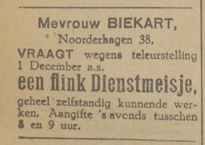 Noorderhagen 38 Mevr. Biekart advertentie Tubantia 4-11-1925.jpg