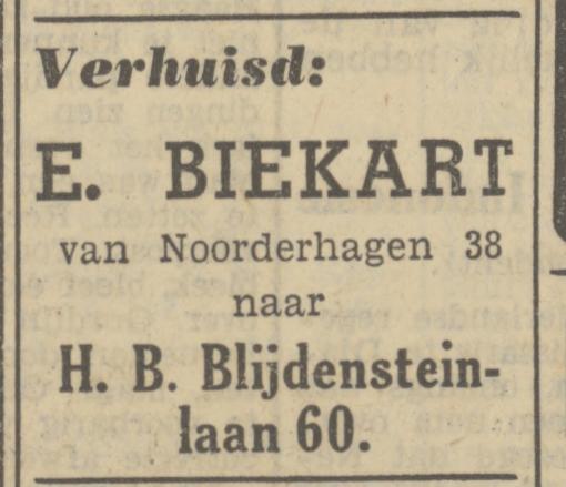 Noorderhagen 38 E. Biekart advertentie Tubantia 22-2-1951.jpg