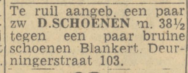 Deurningerstraat 103 Blankert advertentie Twentsch nieuwsblad 24-4-1944.jpg
