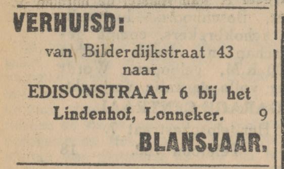 Edisonstraat 6 Blansjaar advertentie Tubantia 26-2-1930.jpg