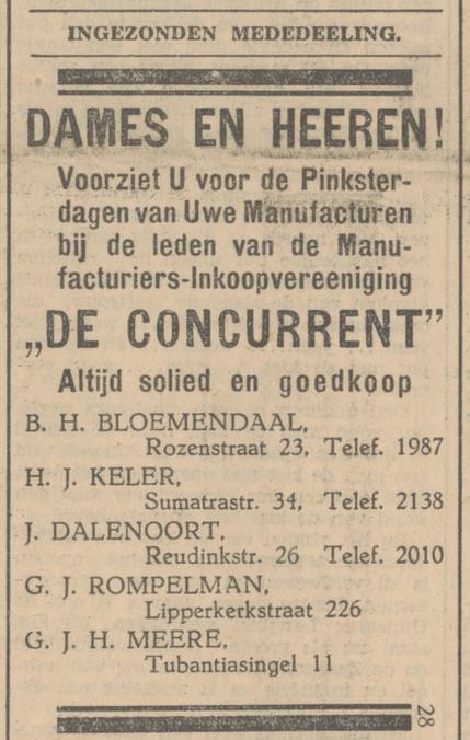 Rozenstraat 23 B.H. Bloemendaal Manufacturen advertentie Tubantia 21-7-1939.jpg