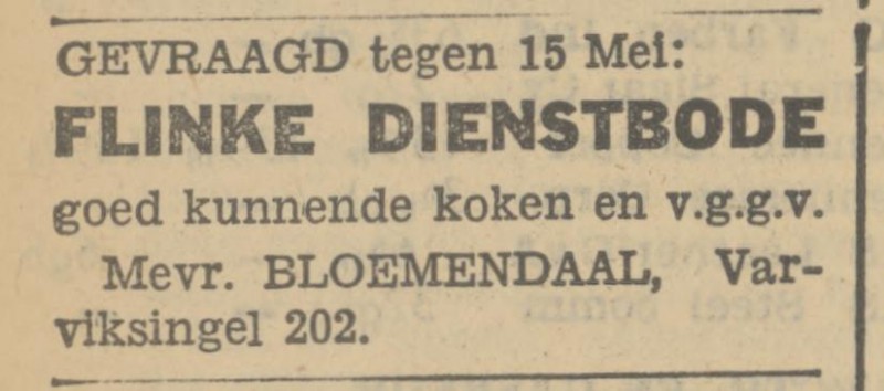Varviksingel 202 Mevr. Bloemendaal advertentie Tubantia 13-4-1934.jpg