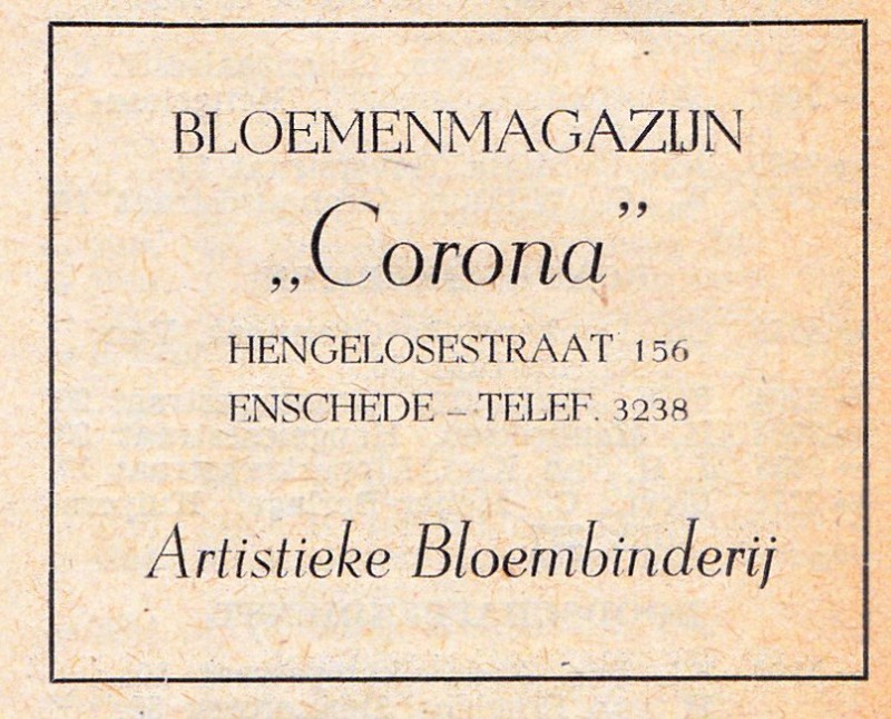 Hengelosestraat 156 Bloemenmagazijn Corona. advertentie.jpg