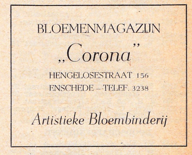 Hengelosestraat 156 Bloemenmagazijn Corona. advertentie.jpg