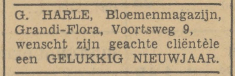 Voortsweg 9 G. Härle Bloemenmagazijn Grandi Flora advertentie Tubantia 31-12-1940.jpg
