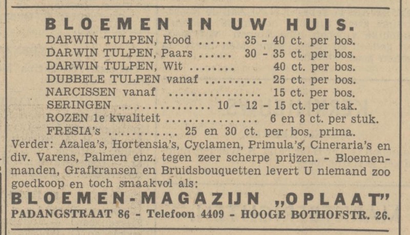 Padangstraat 86 Bloemenmagazijn Oplaat advertentie Tubantia17-2-1937.jpg
