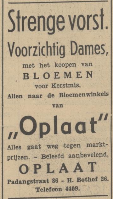 Padangstraat 86 Bloemenmagazijn Oplaat advertentie Tubantia 22-12-1936.jpg