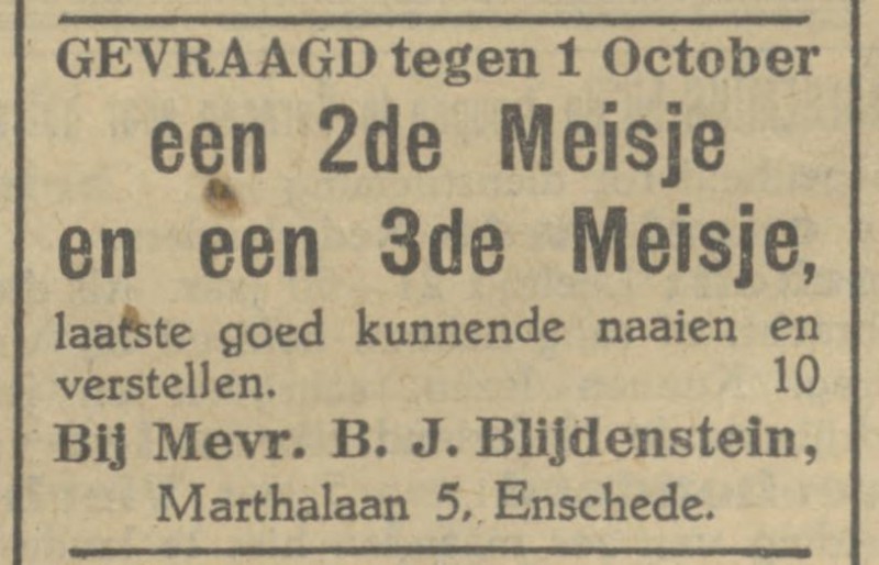 Marthalaan 5 B.J. Blijdenstein advertentie 4-7-1929.jpg