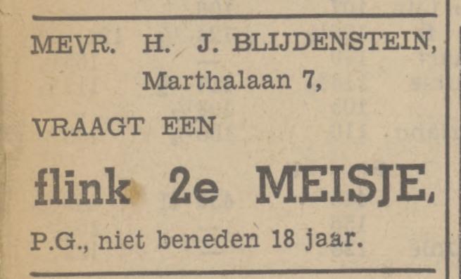 Marthalaan 7 H.J. Blijdenstein advertentie Tubantia 8-3-1938.jpg