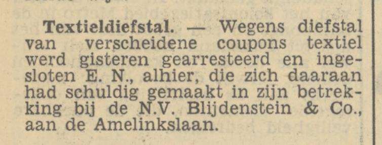 Amelinkslaan Blijdenstein & Co N.V. krantenbericht Tubantia 17-6-1949.jpg